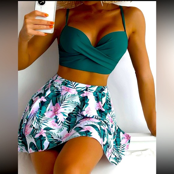 SHEIN Other - NWT 3 Piece swim bikini with skirt. $25